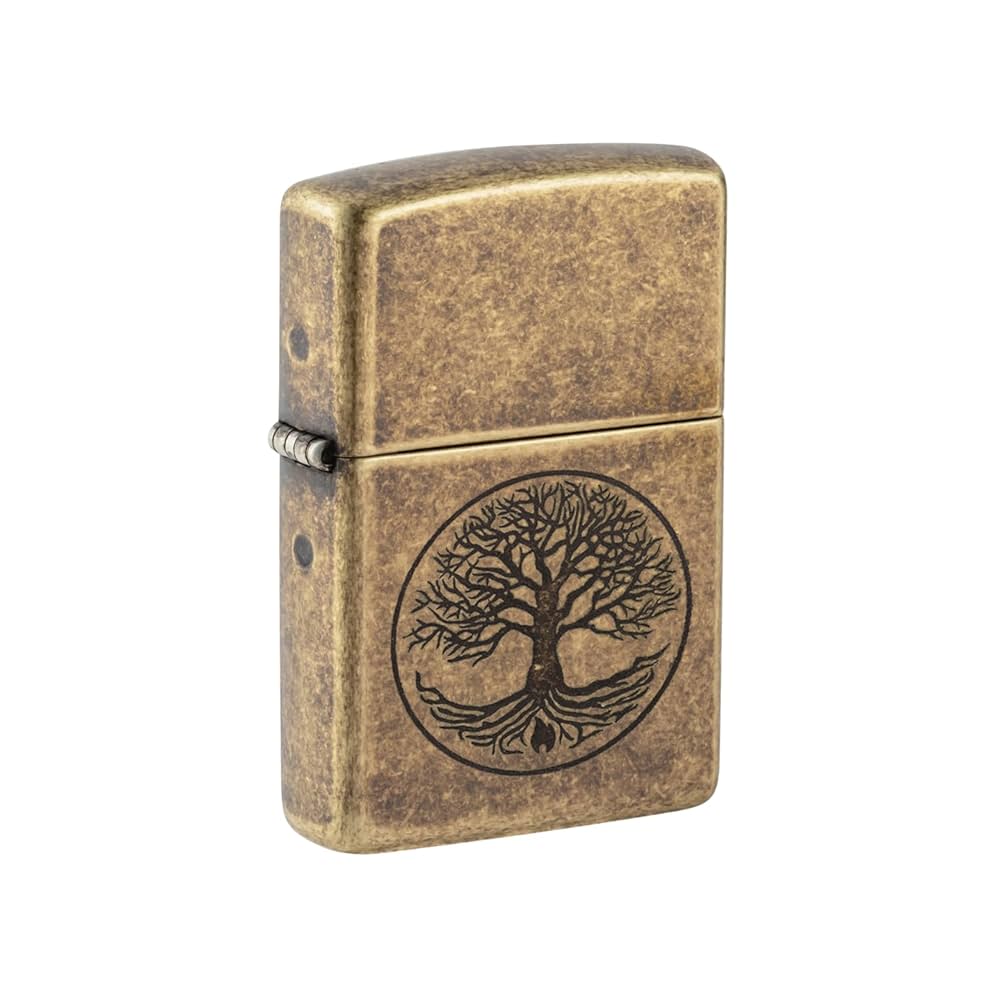 Zippo 29149 Tree Of Life Antique Brass Windproof Lighter